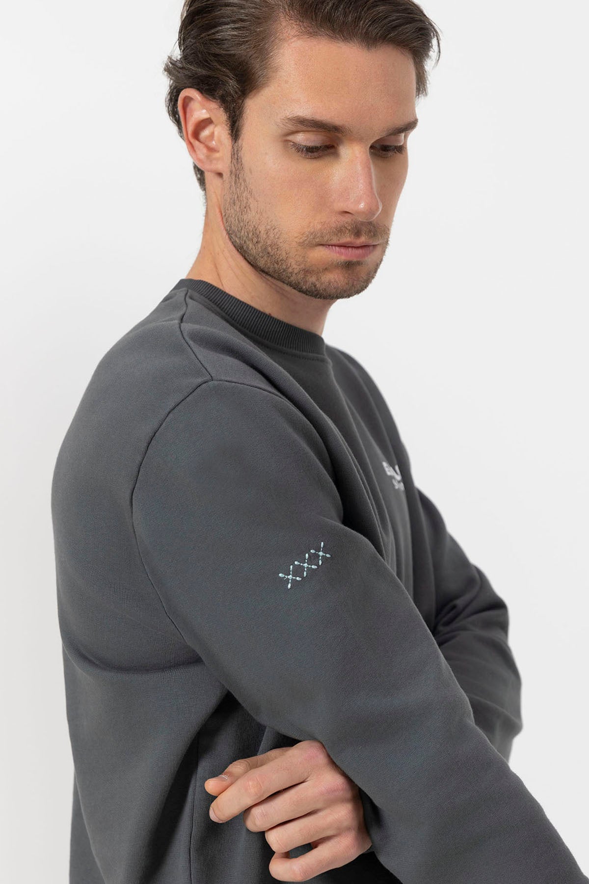 SUDADERA ESTAMPADO ENJOY LIFE ANTRACITA