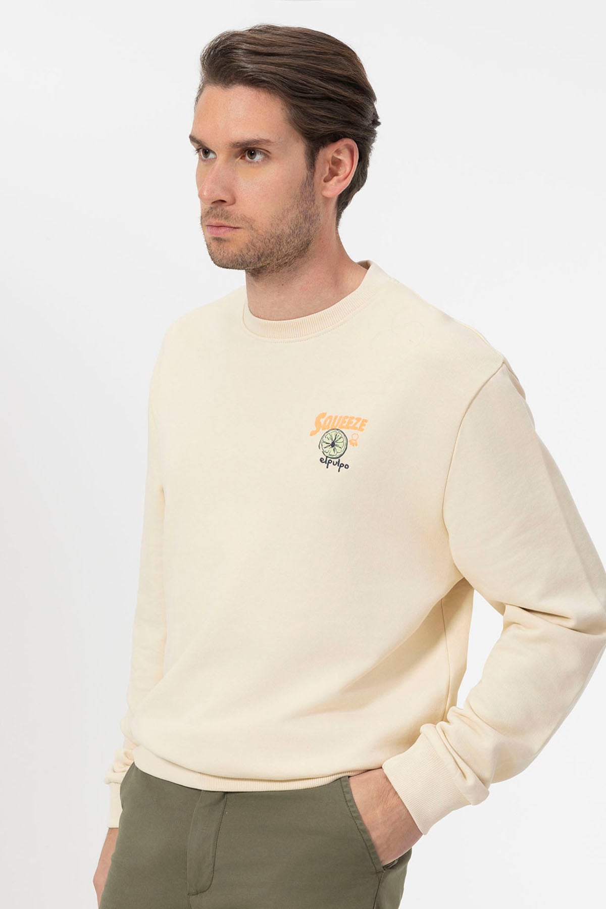 SWEATSHIRT COM ESTAMPA SQUEEZE OFF-WHITE