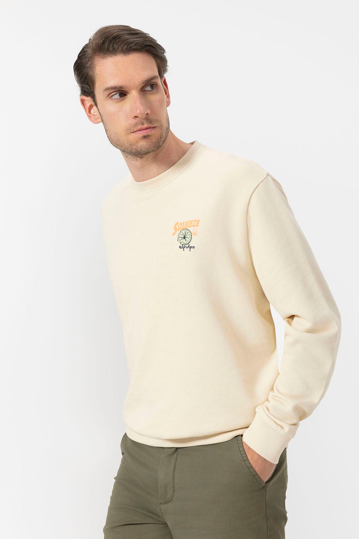 SWEATSHIRT COM ESTAMPA SQUEEZE OFF-WHITE