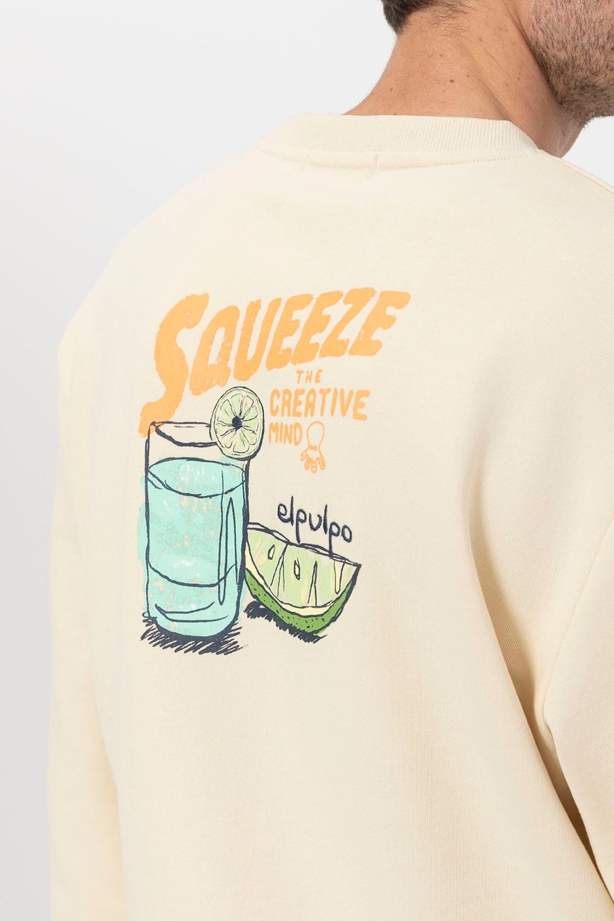 SWEATSHIRT COM ESTAMPA SQUEEZE OFF-WHITE