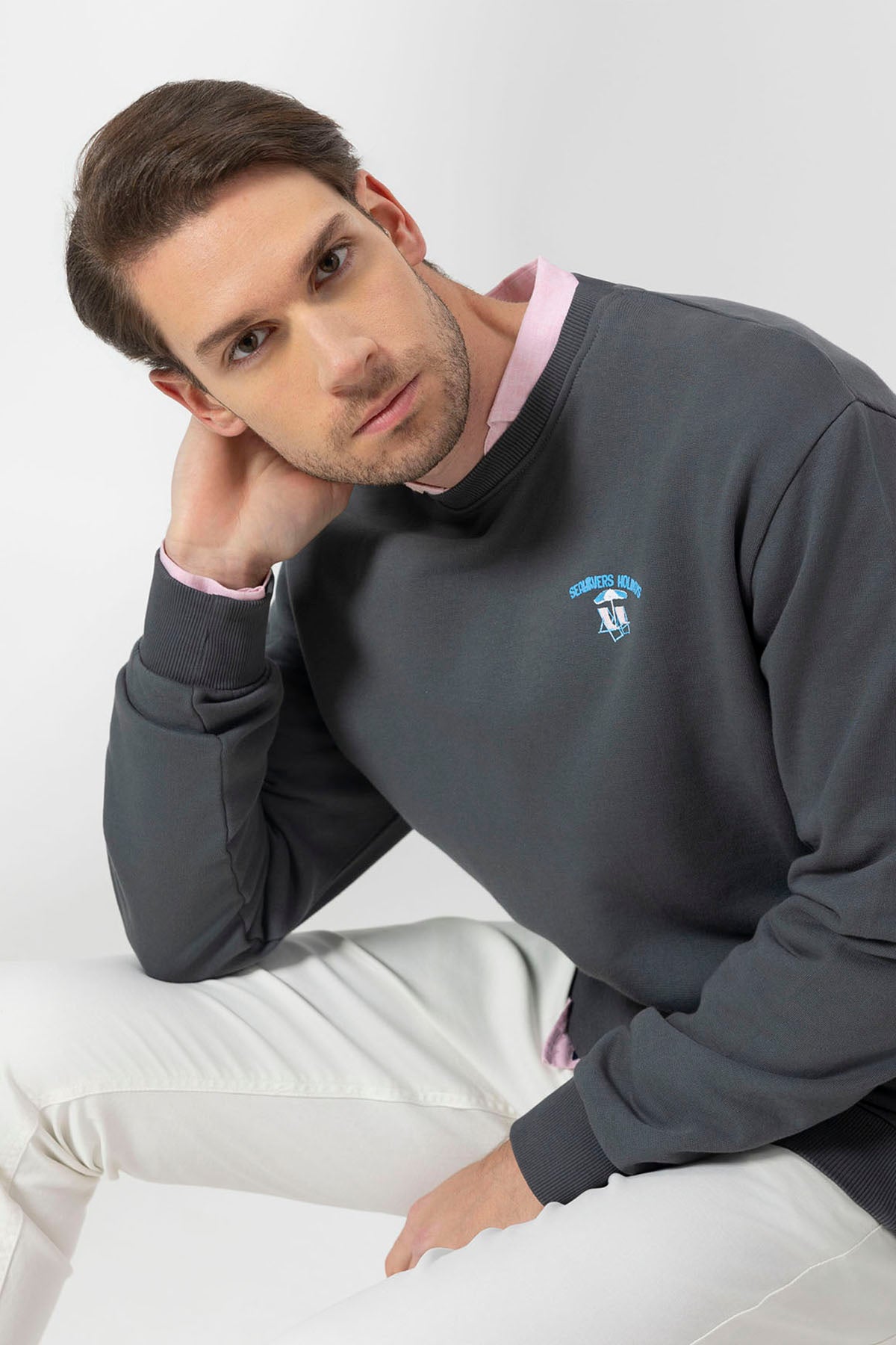 SWEATSHIRT ELPULPO ANTHRACITE RESORT COM ESTAMPA