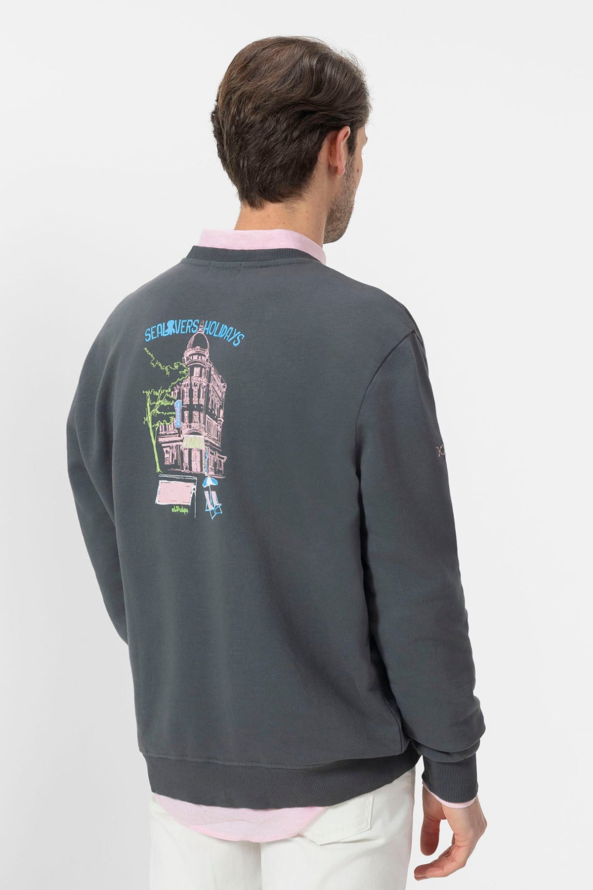 SWEATSHIRT ELPULPO ANTHRACITE RESORT COM ESTAMPA