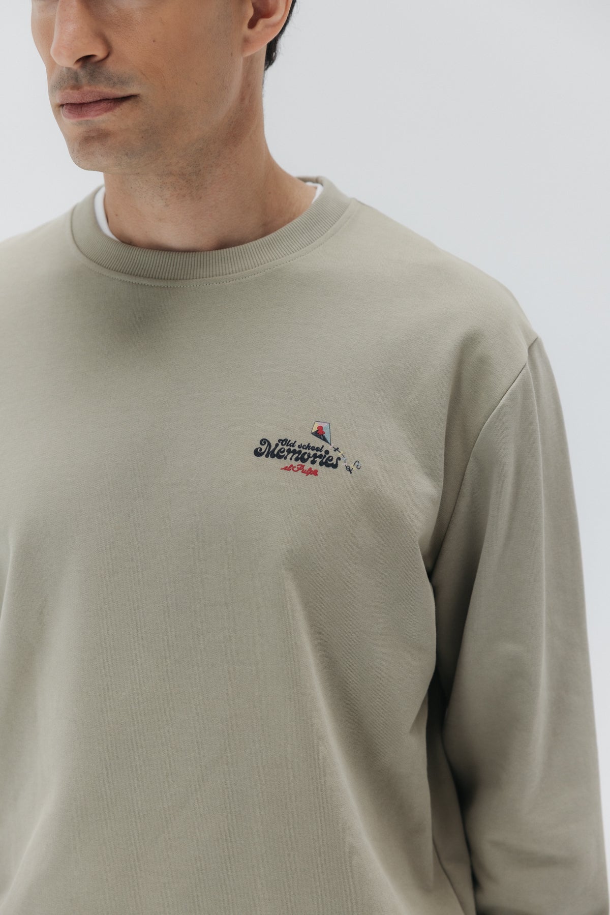 SUDADERA OLD SCHOOL MEMORIES ELPULPO VERDE KHAKI