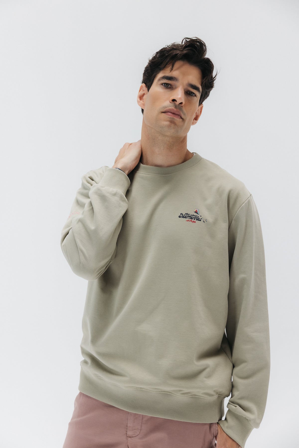 SUDADERA OLD SCHOOL MEMORIES ELPULPO VERDE KHAKI