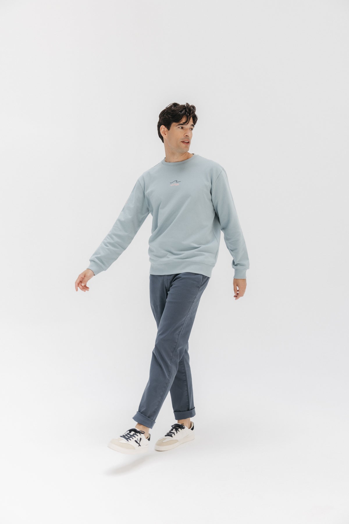 SWEATSHIRT THE SEA ALL-CRAZY-CURE AZUL ACINZENTO