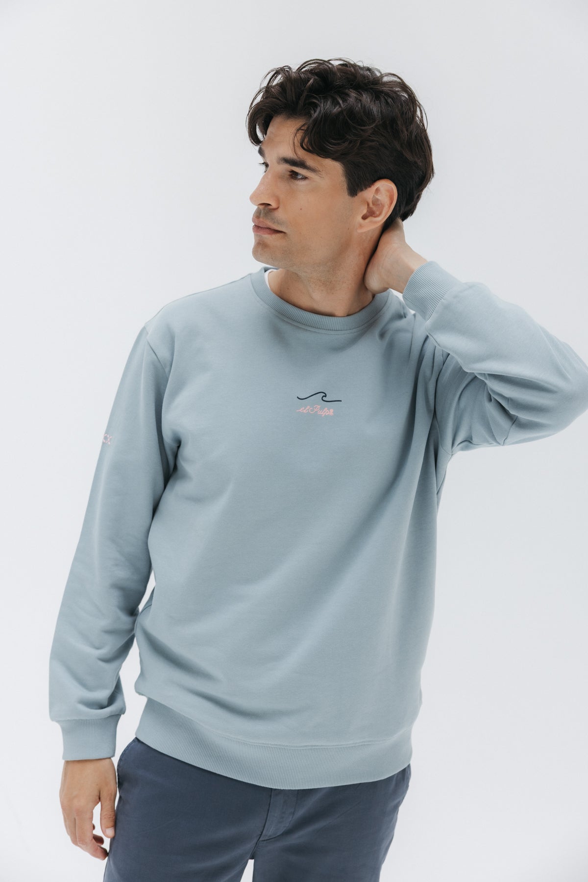 SWEATSHIRT THE SEA ALL-CRAZY-CURE AZUL ACINZENTO