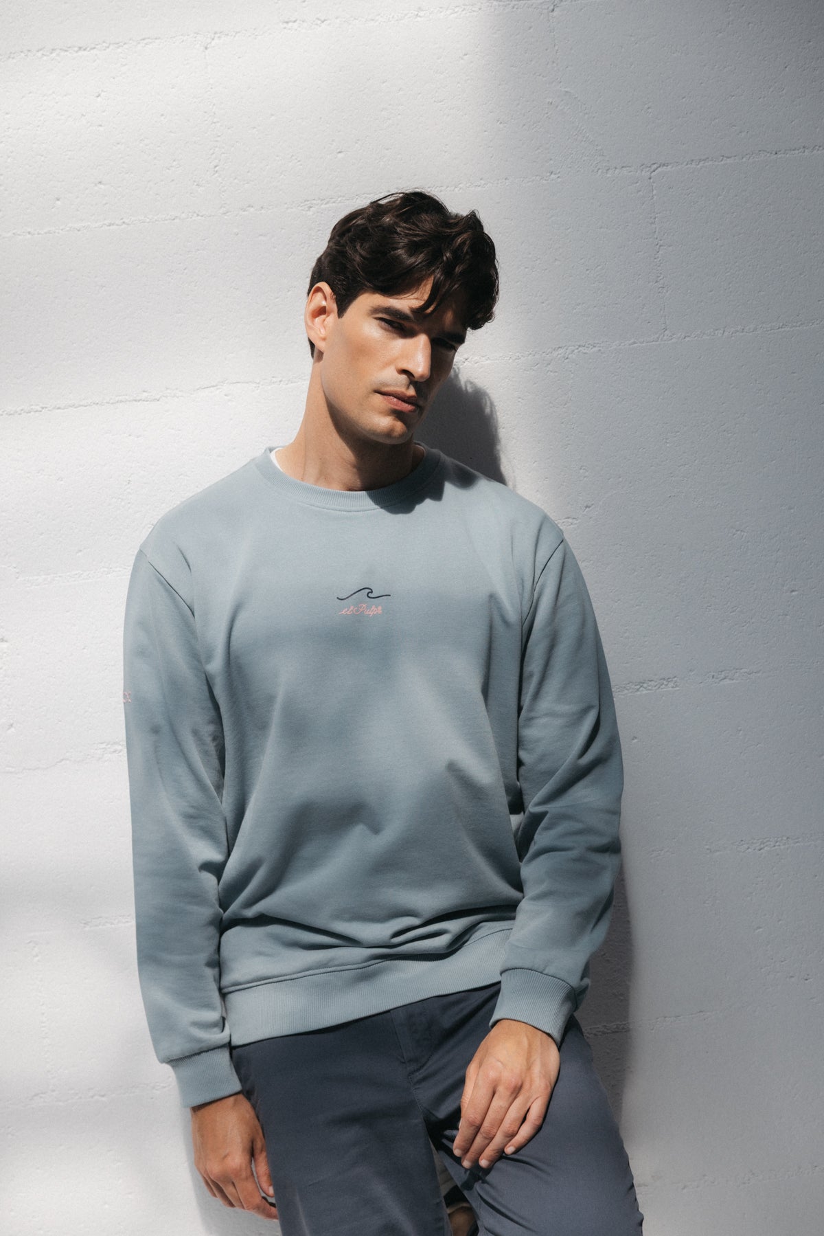 SWEATSHIRT THE SEA ALL-CRAZY-CURE AZUL ACINZENTO