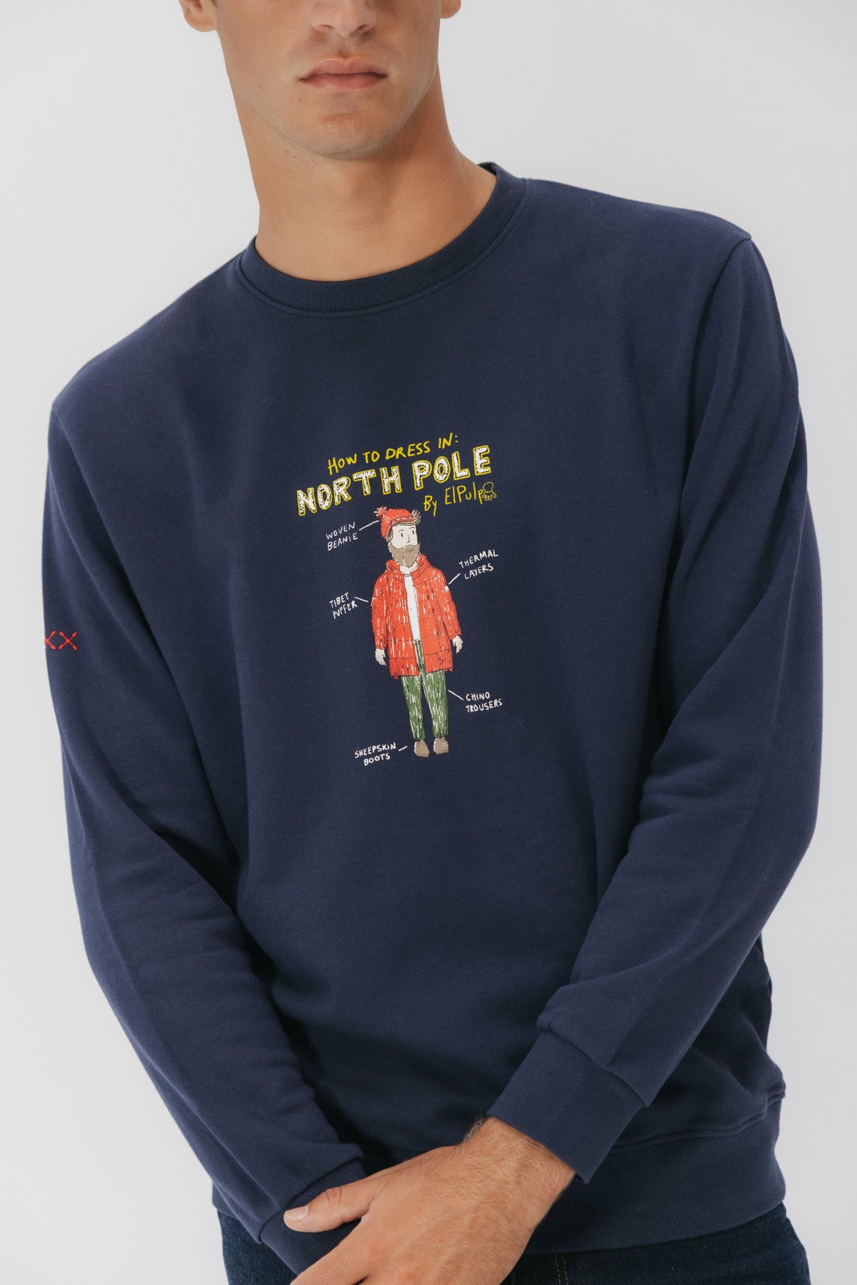 SUDADERA NORTH POLE OUTFIT AZUL MARINO DELAVÉ