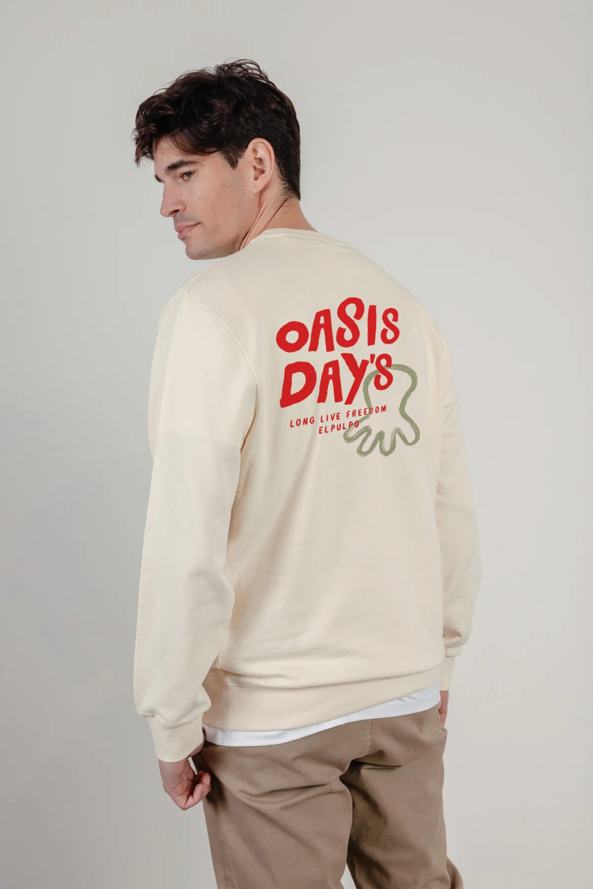 Sudadera oasis day´s blanco roto