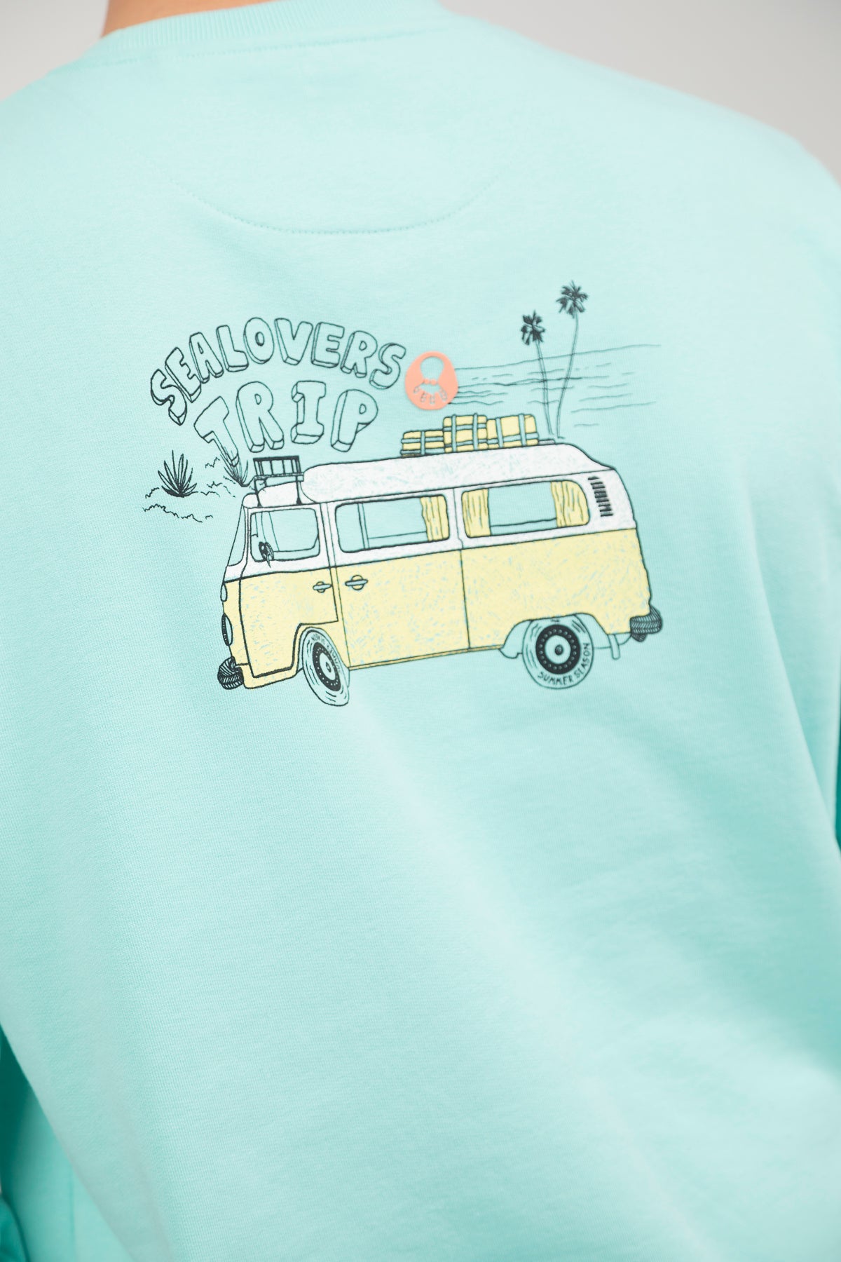 Sudadera estampado sealovers van roadtrip verde agua