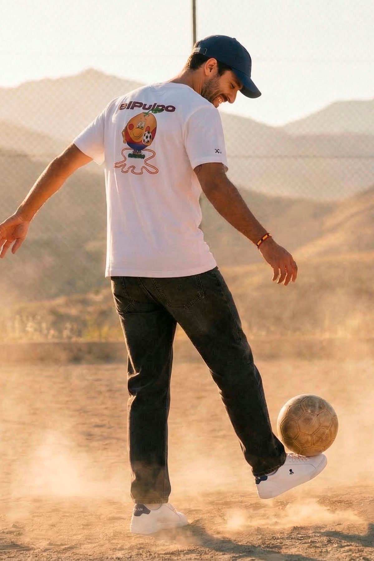 Camiseta elpulpo naranjito blanco puro