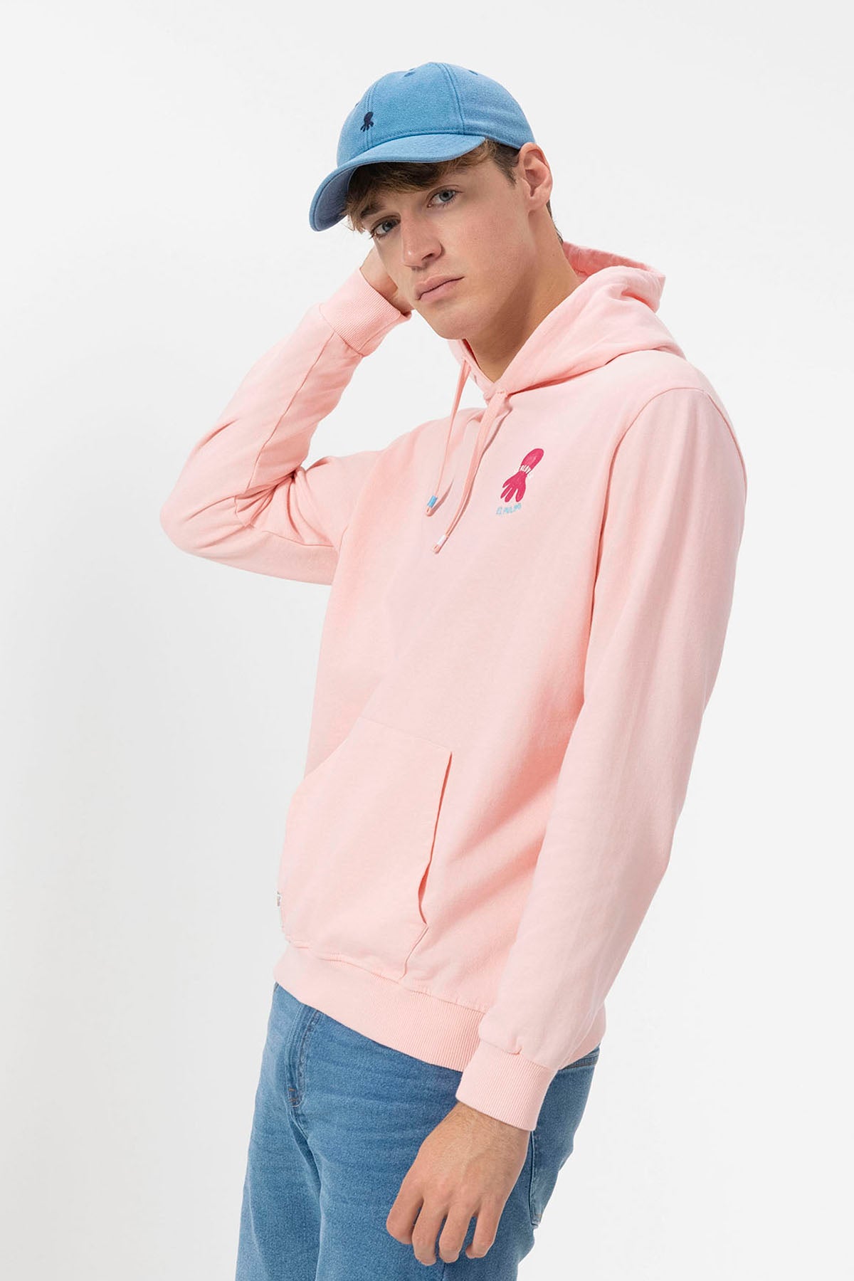 SUDADERA CAPUCHA ESTAMPADO SEALOVERS CLUB ROSA