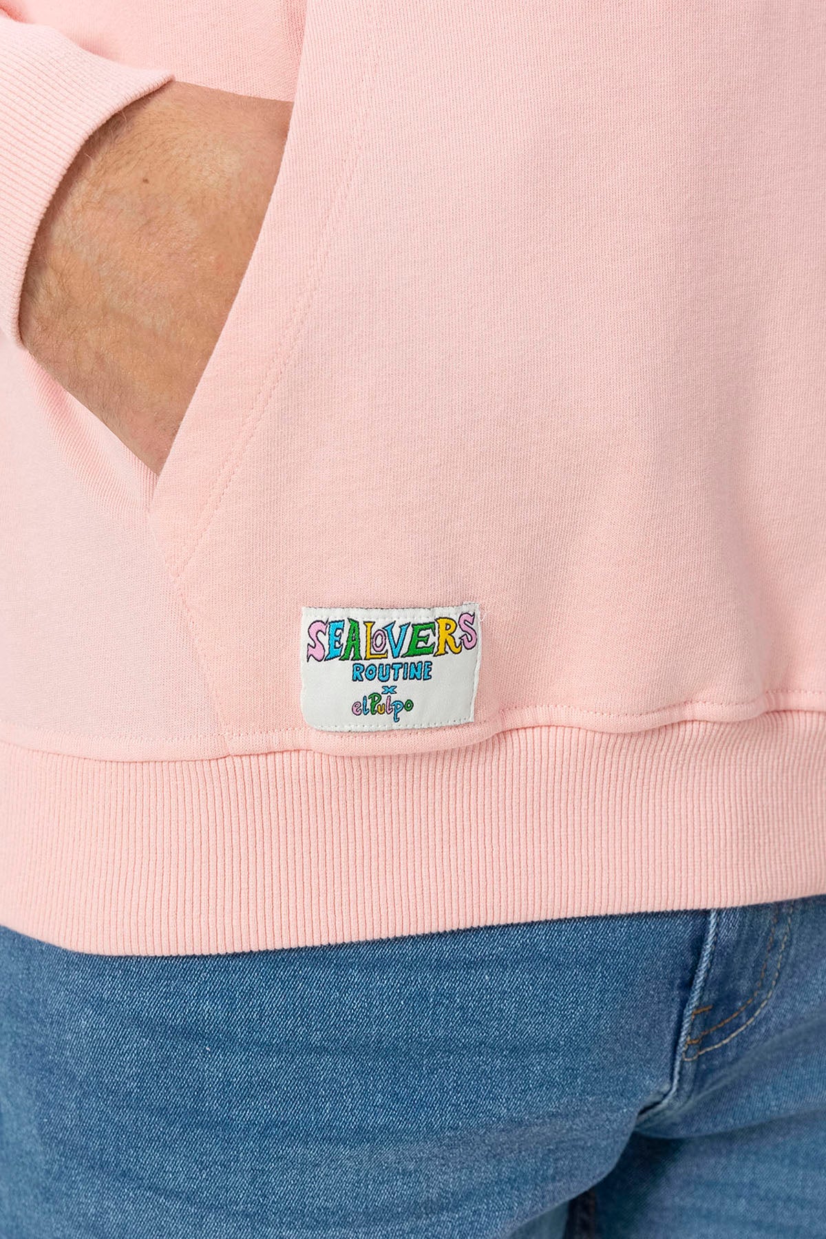 SUDADERA CAPUCHA ESTAMPADO SEALOVERS CLUB ROSA