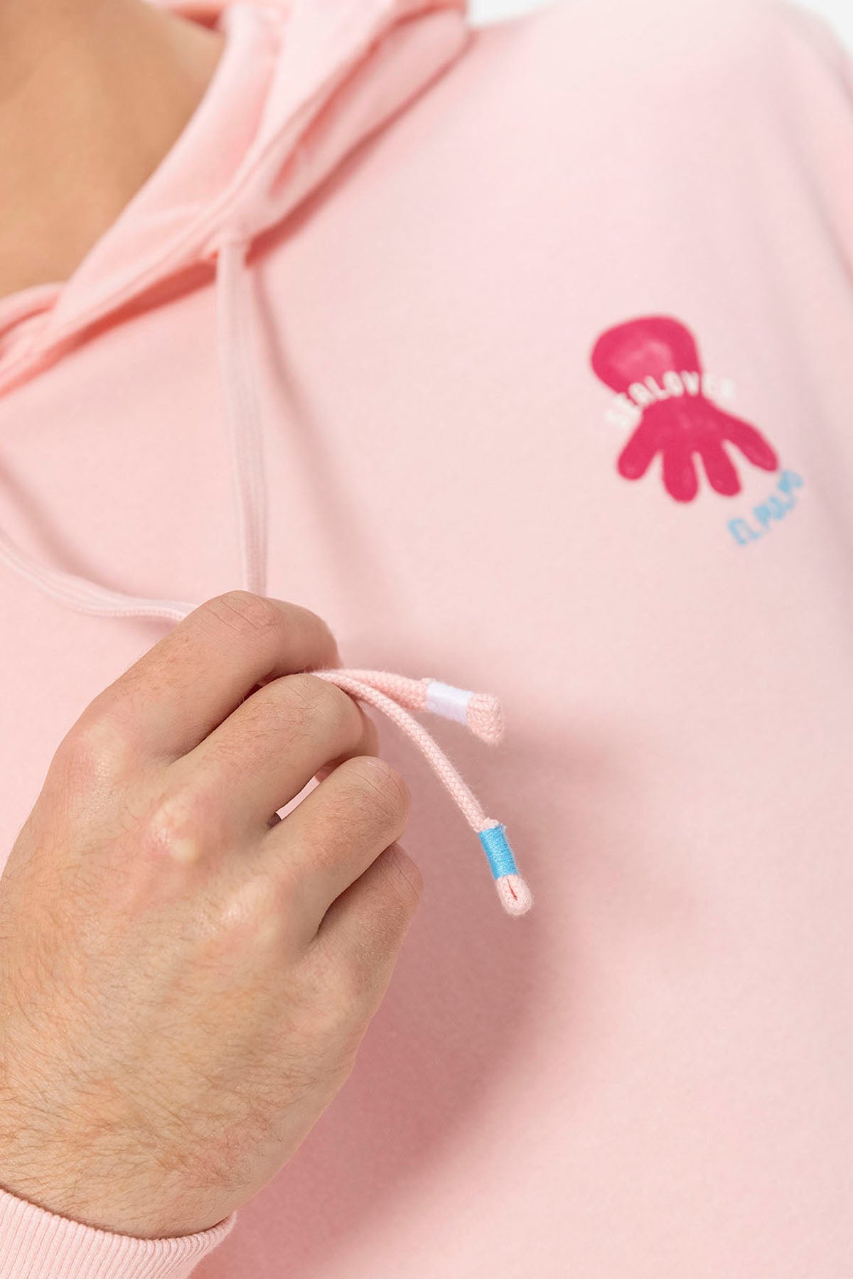 SUDADERA CAPUCHA ESTAMPADO SEALOVERS CLUB ROSA