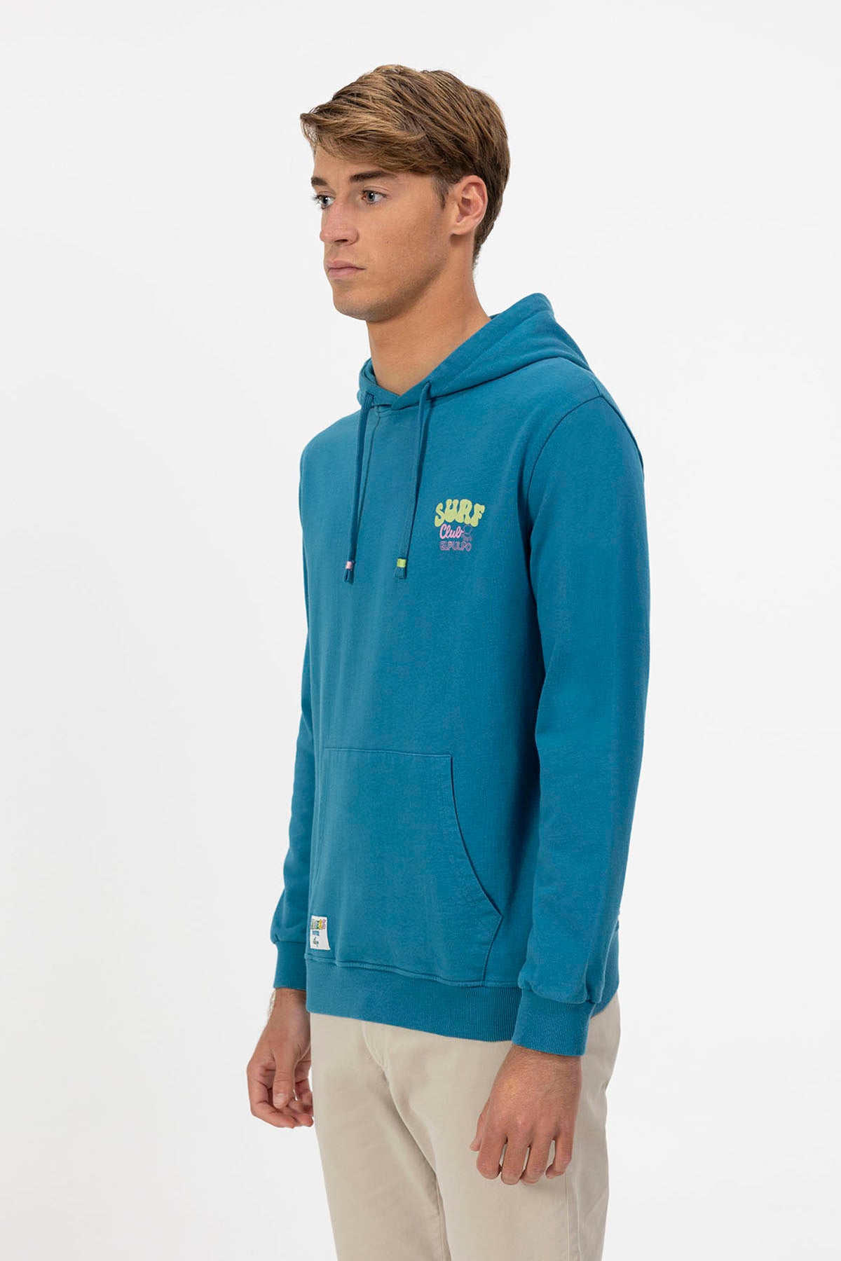 SUDADERA CAPUCHA ESTAMPADO PICK UP SURFBOARD AZUL ZAFIRO