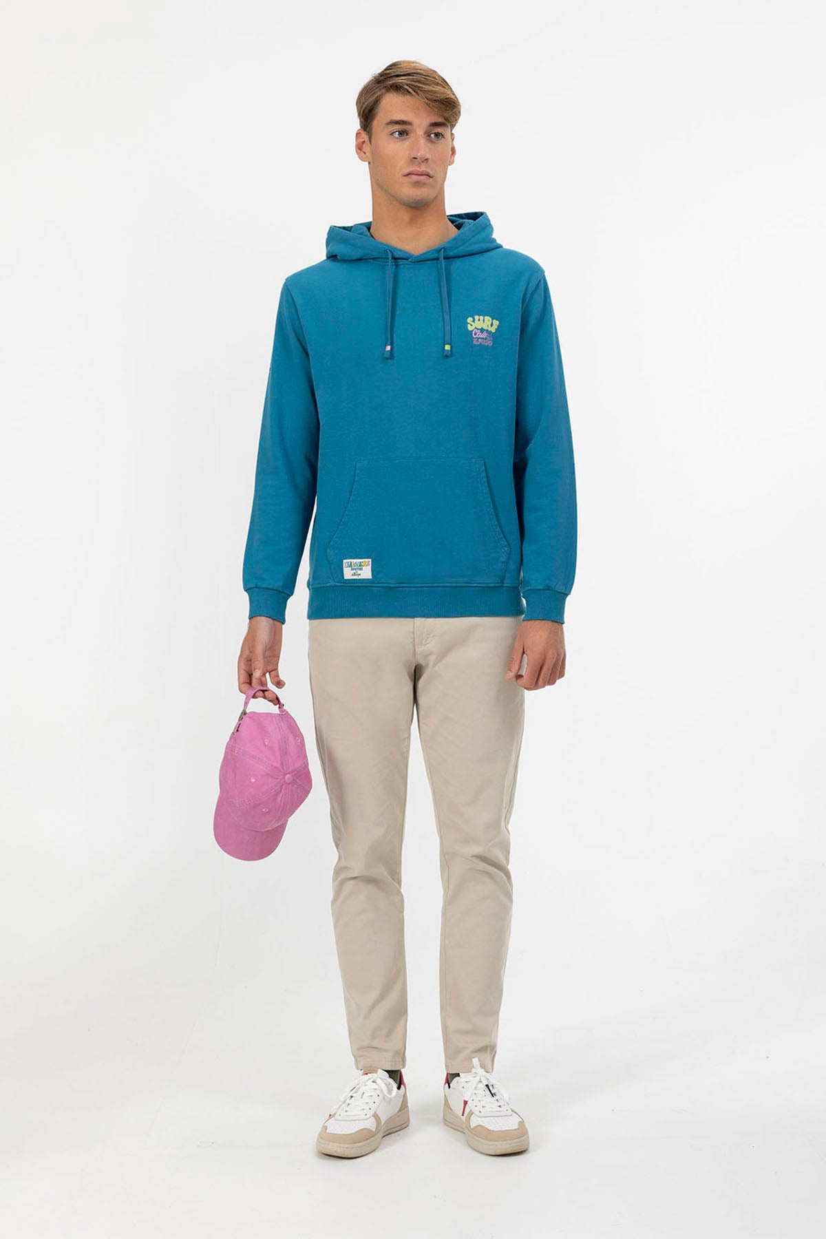 SUDADERA CAPUCHA ESTAMPADO PICK UP SURFBOARD AZUL ZAFIRO