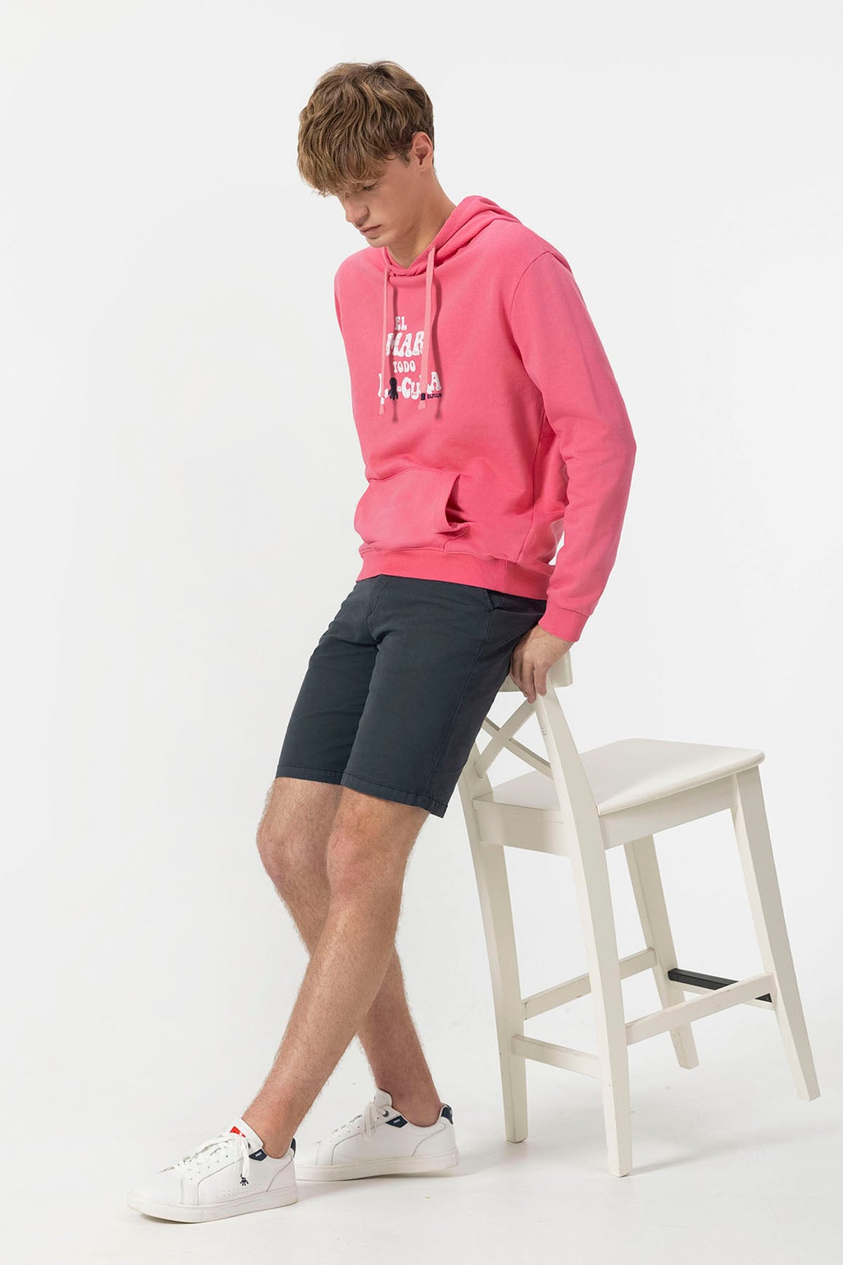 O moletom com capuz Sea All-Cure Wear-Out rosa pastilha elástica