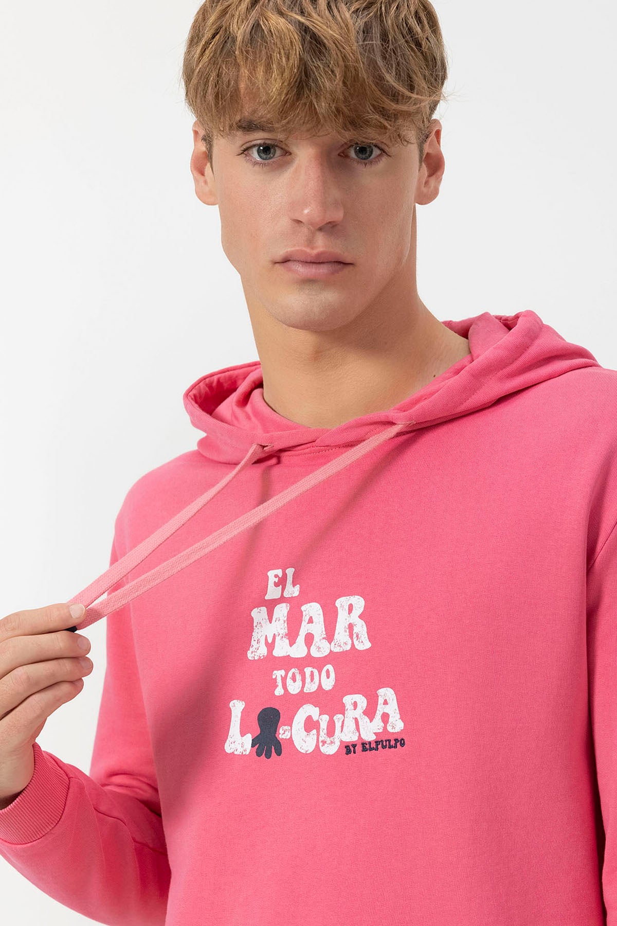 O moletom com capuz Sea All-Cure Wear-Out rosa pastilha elástica