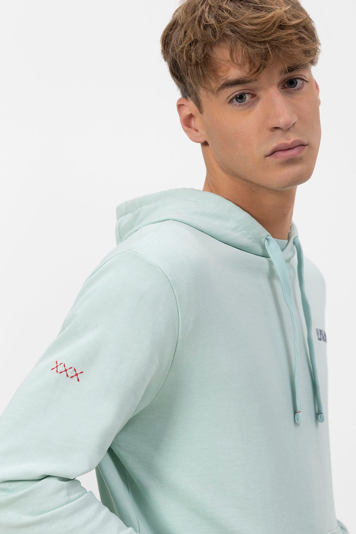 SUDADERA CAPUCHA ESTAMPADO THE BEST TACOS AZUL TURQUESA