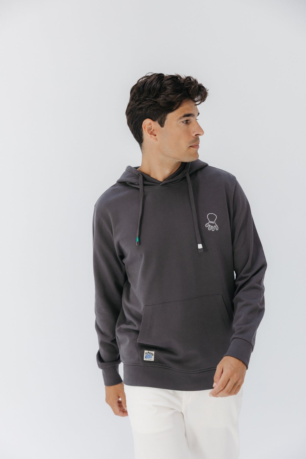 SUDADERA CAPUCHA WINTER POLES ANTRACITA