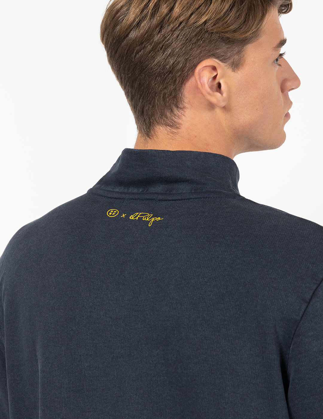 SWEATSHIRT PERKINS RFEF COM ADESIVO DELAVÉ NAVY