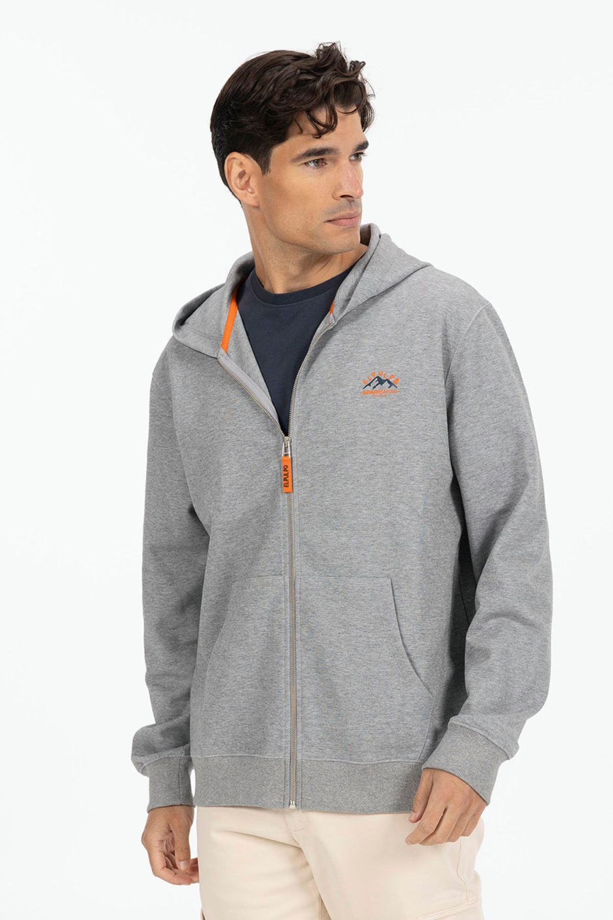 SUDADERA CAPUCHA NEOPRENO ESTAMPADO ENGOMADO GRIS VIGORÉ