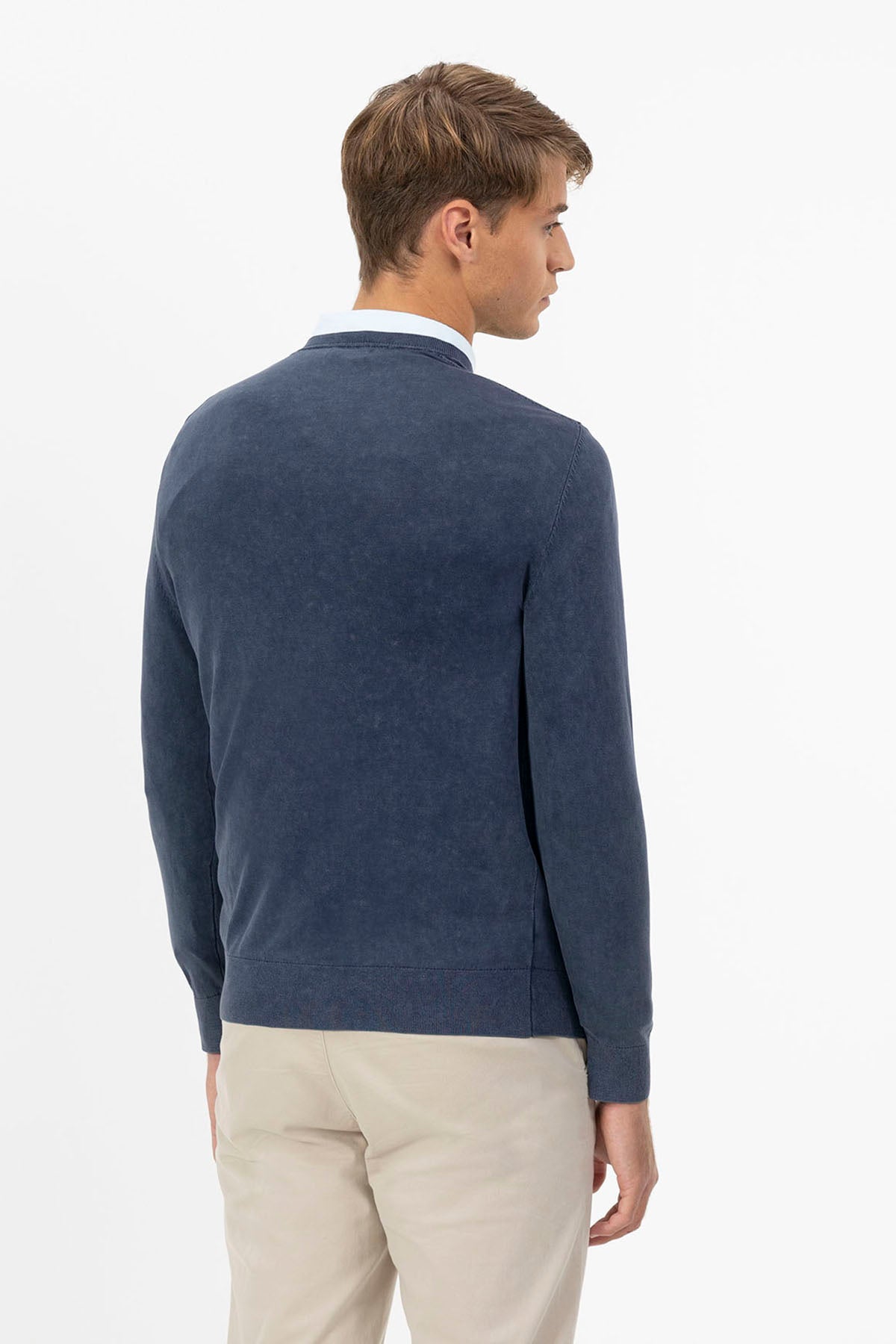 DELAVÉ BASIC WASHED JERSEY AZUL MARINHO LOGOTIPO
