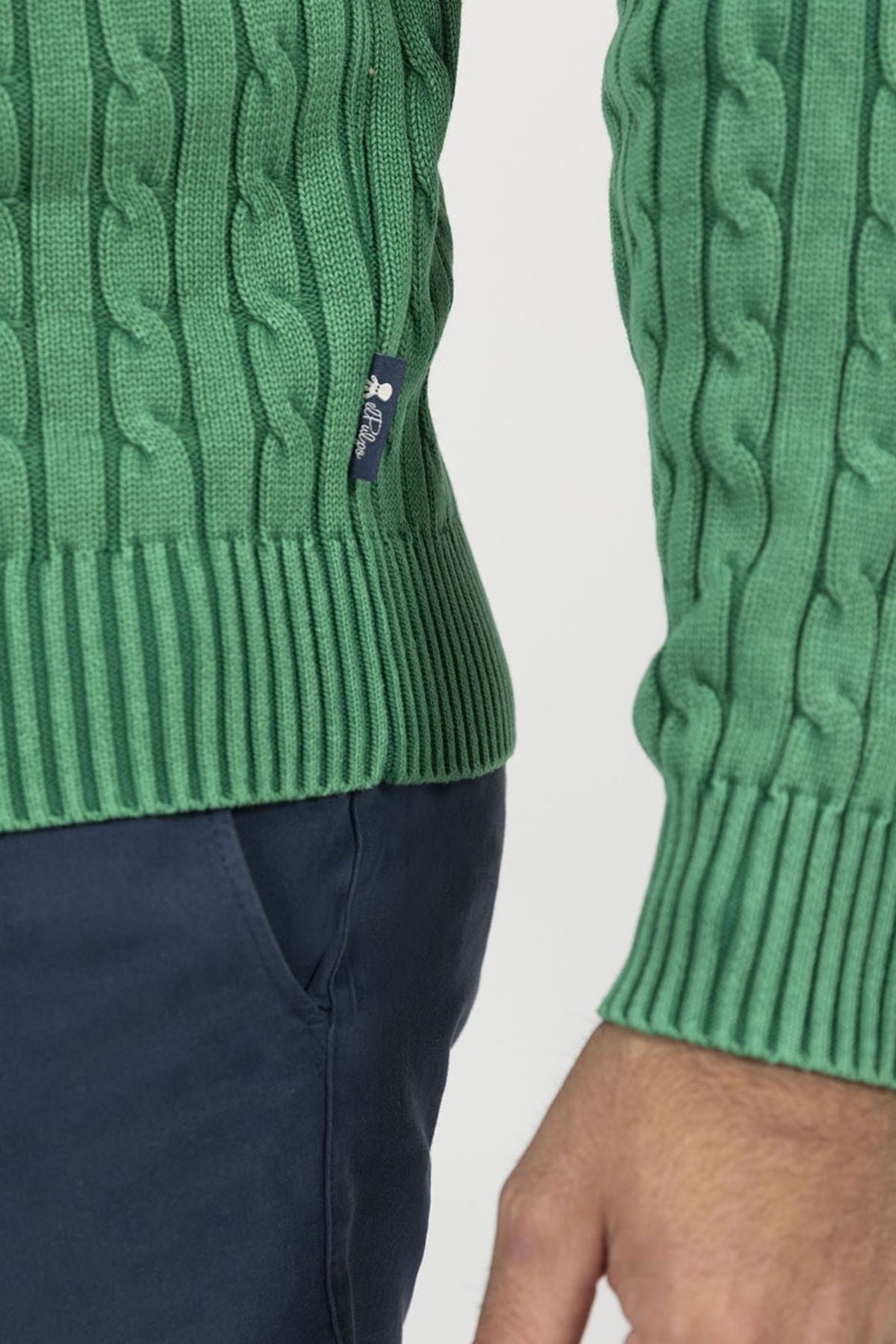 JERSEY PUNTO DE OCHOS LAVADO VERDE INGLÉS