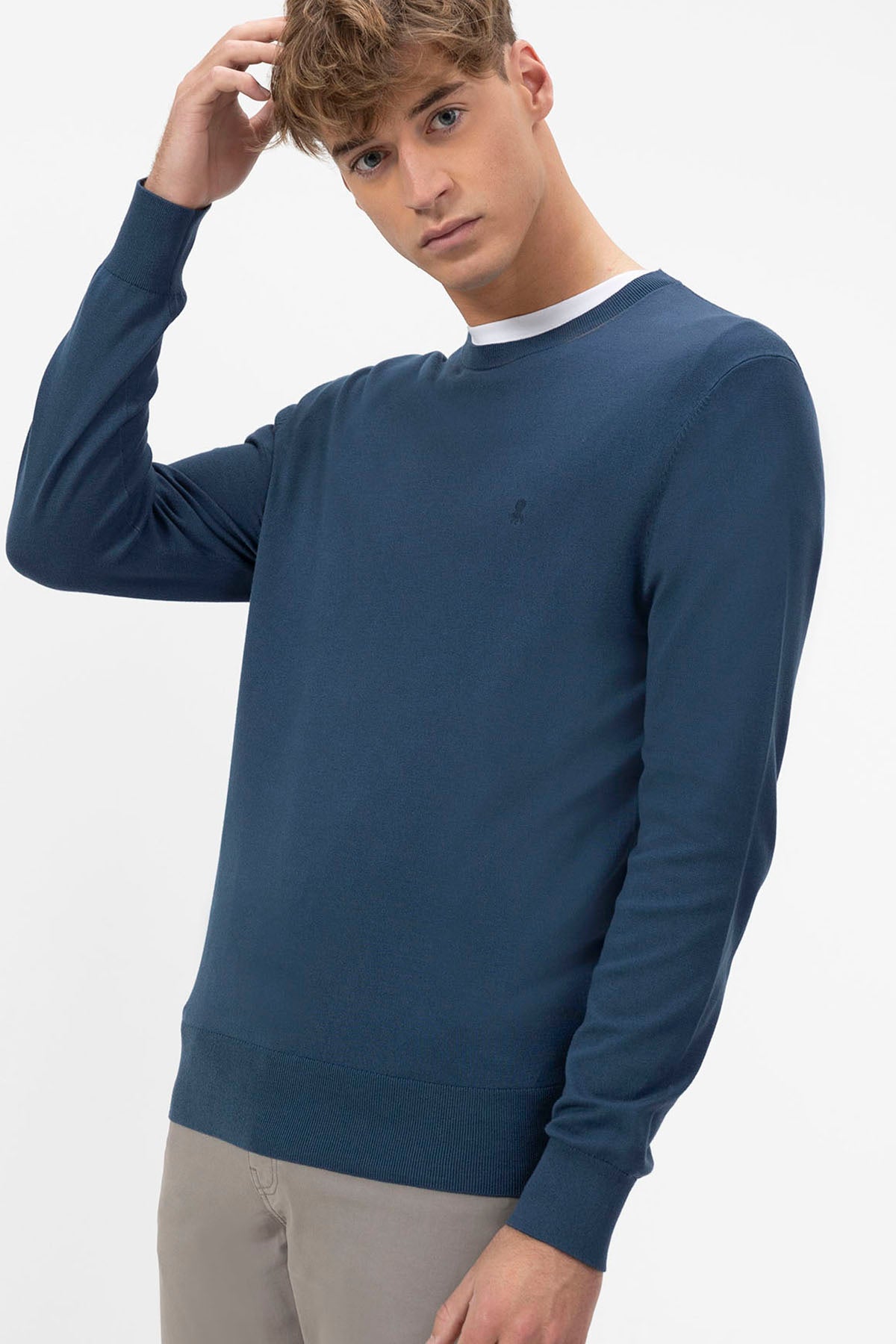 BASIC JERSEY INDIGO LOGO