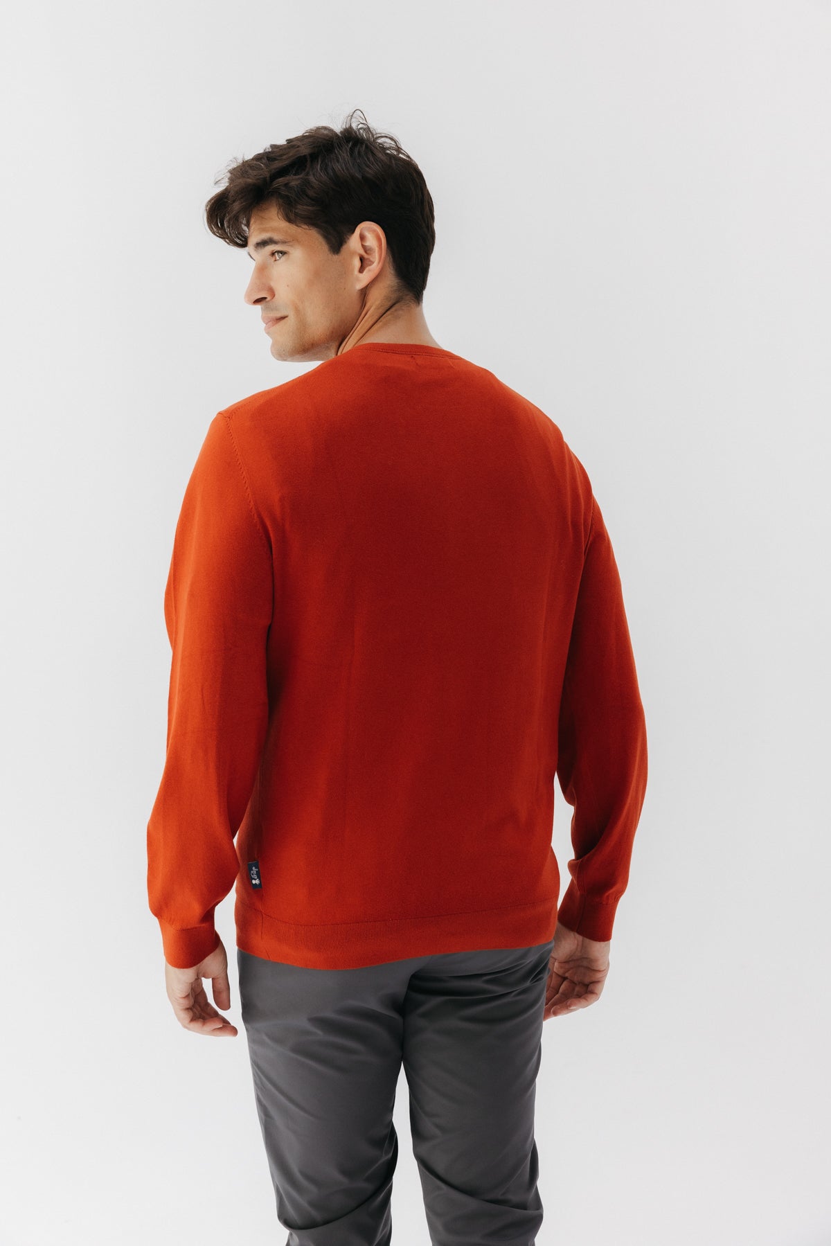BASIC SWEATER WITH TERRACOTTA LOGO