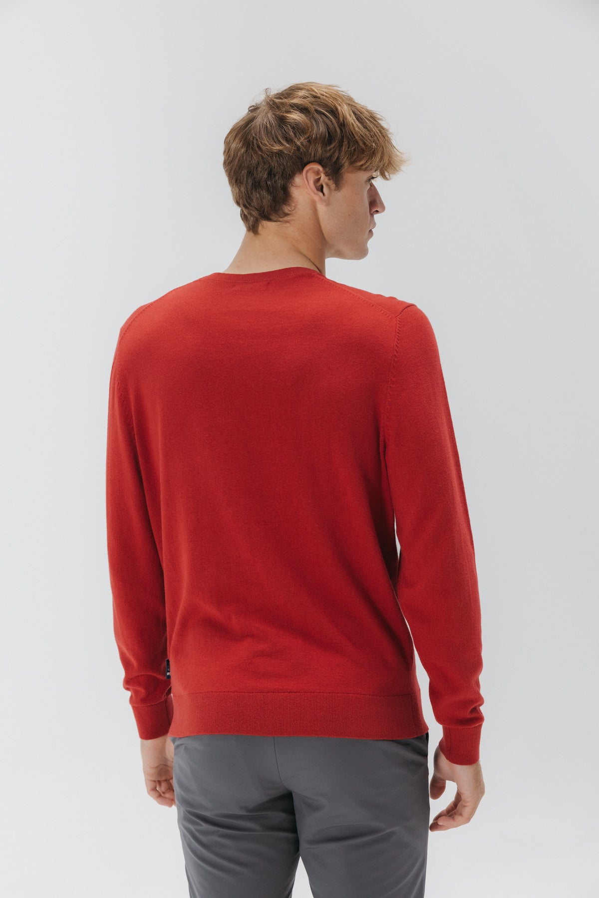 JERSEY CUELLO REDONDO MEZCLA GRANATE