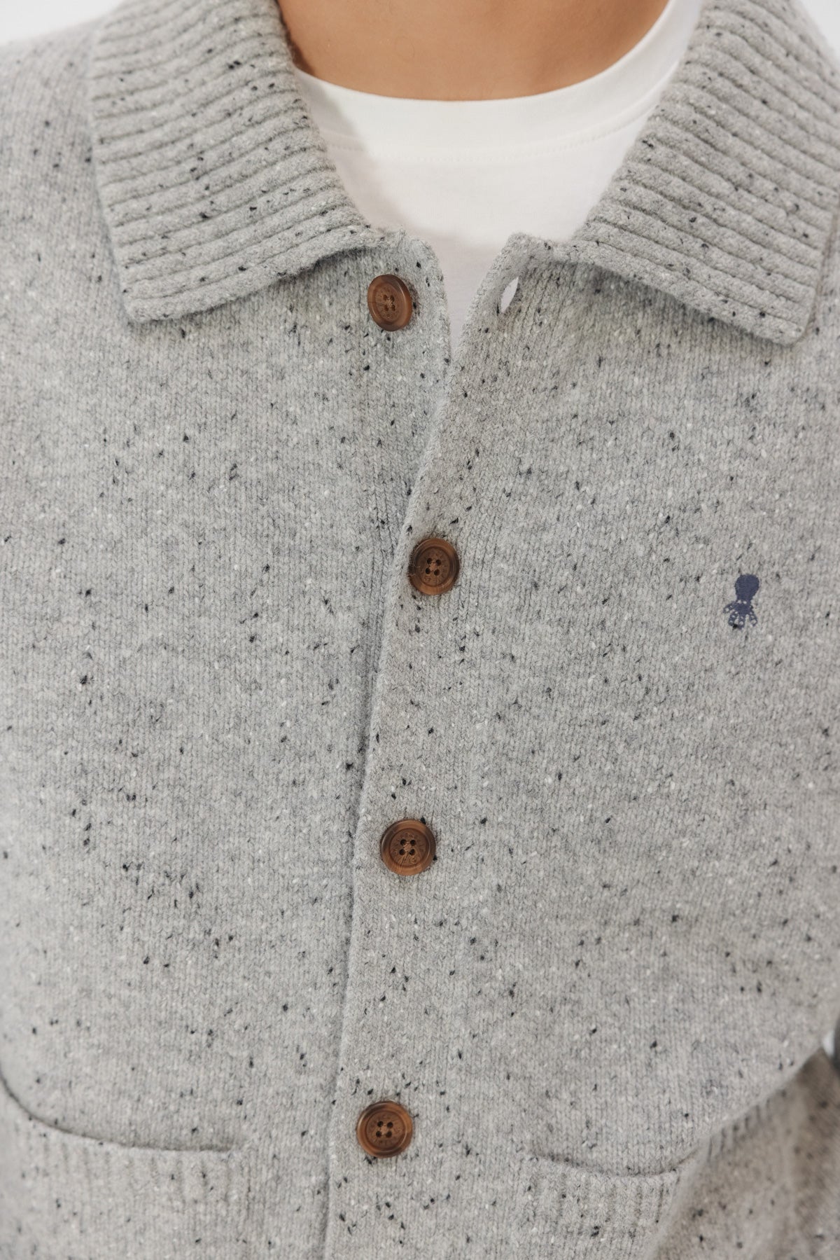 CARDIGAN VIGORÉ MÁRMORE CINZA