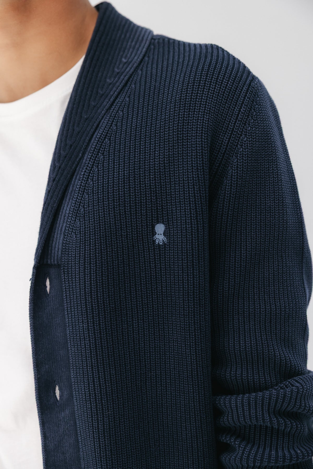 CARDIGAN LAVADO DELAVÉ NAVY