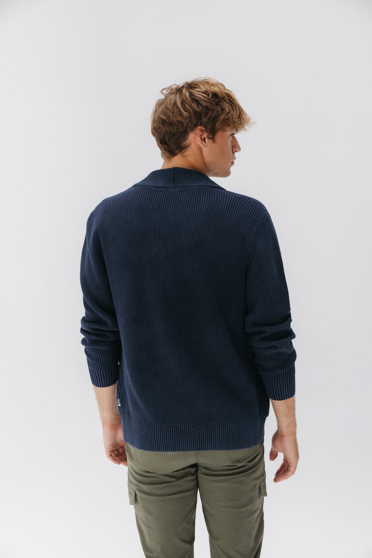 CARDIGAN LAVADO DELAVÉ NAVY