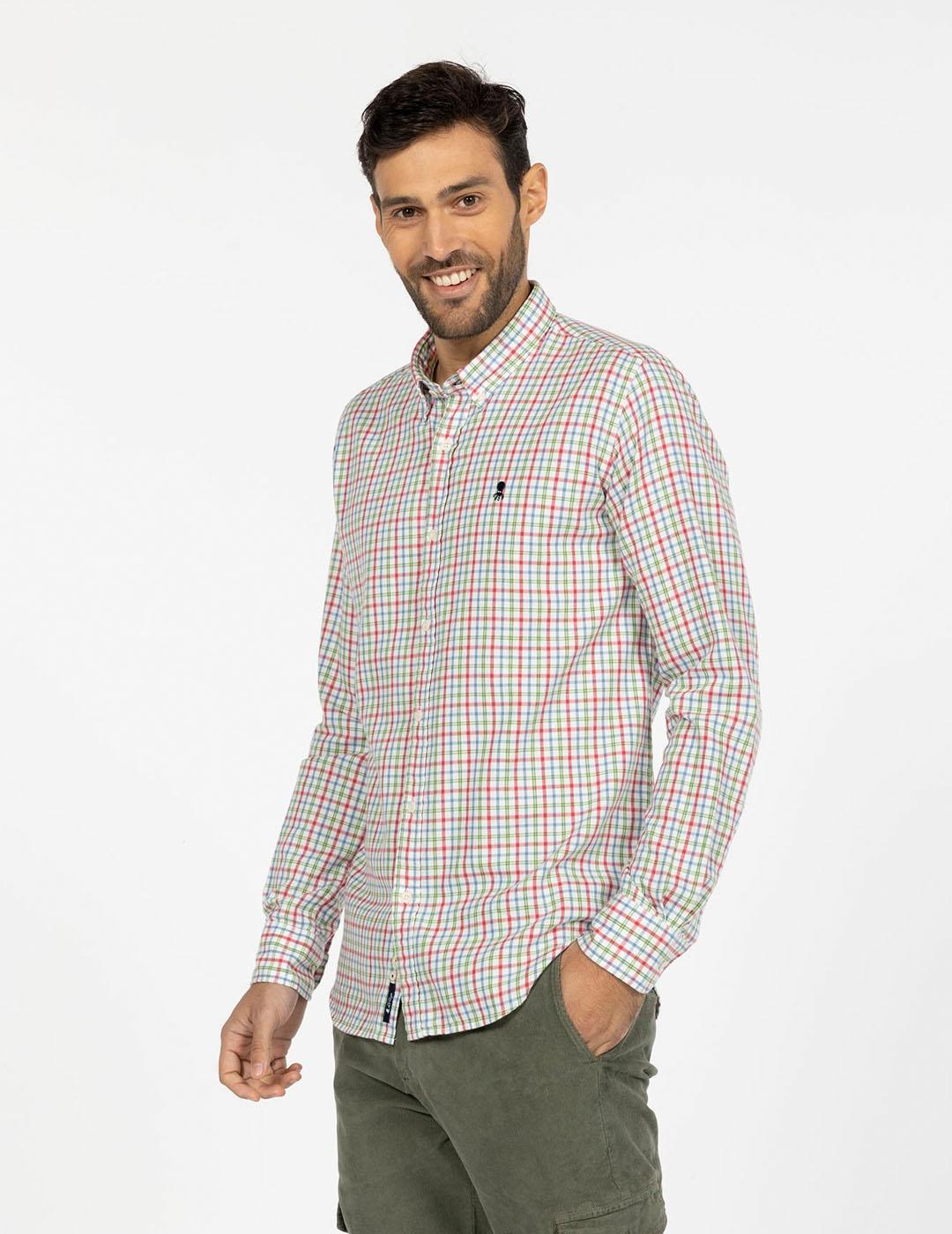 CAMISA VERDE COUNTRY COM XADREZ JARDIM