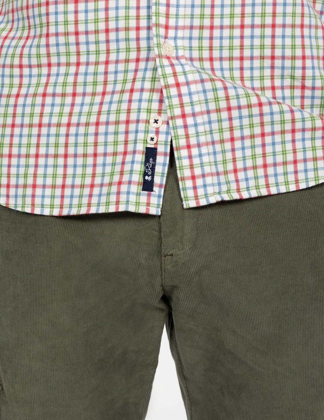 CAMISA VERDE COUNTRY COM XADREZ JARDIM