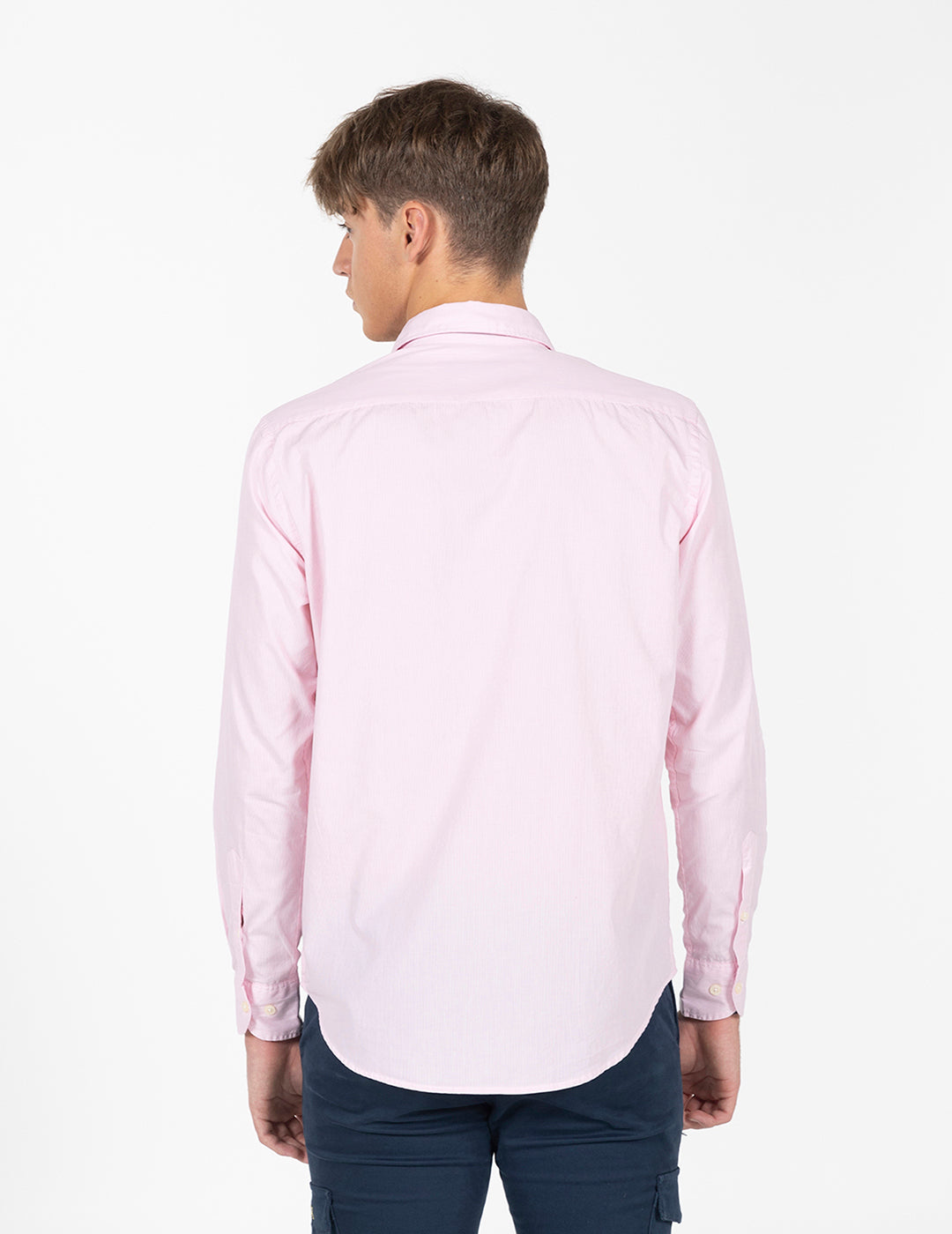 CAMISA MICRORAYA POPELÍN ROSA BEBÉ