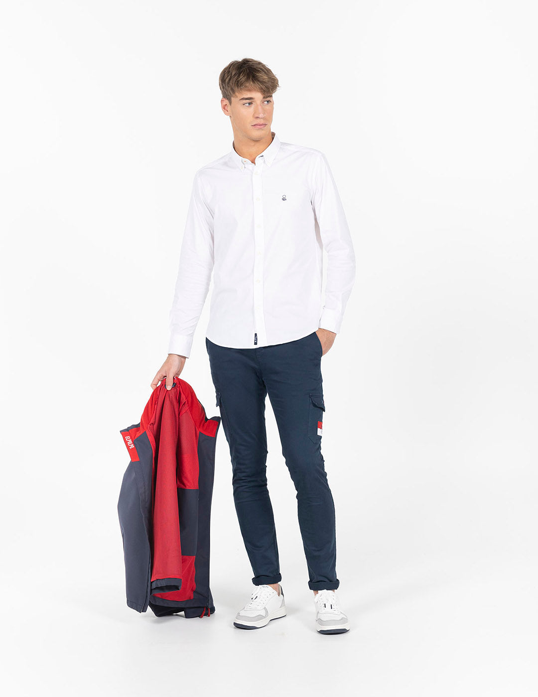 CAMISA POPELÍN LOGO BORDEADO BLANCO PURO