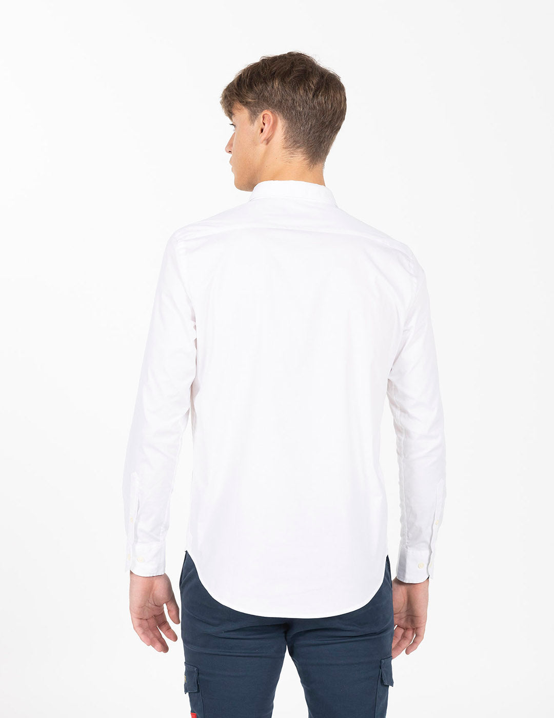 CAMISA POPELÍN LOGO BORDEADO BLANCO PURO