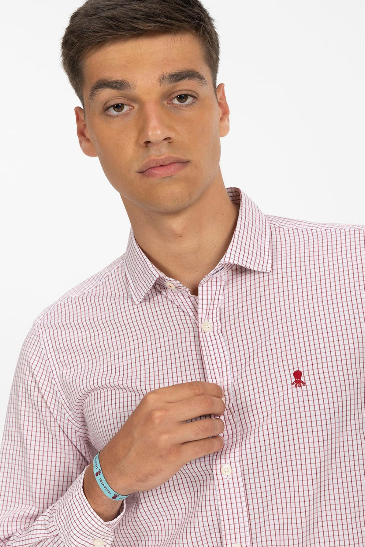 WINE RED POPLIN SHIRT