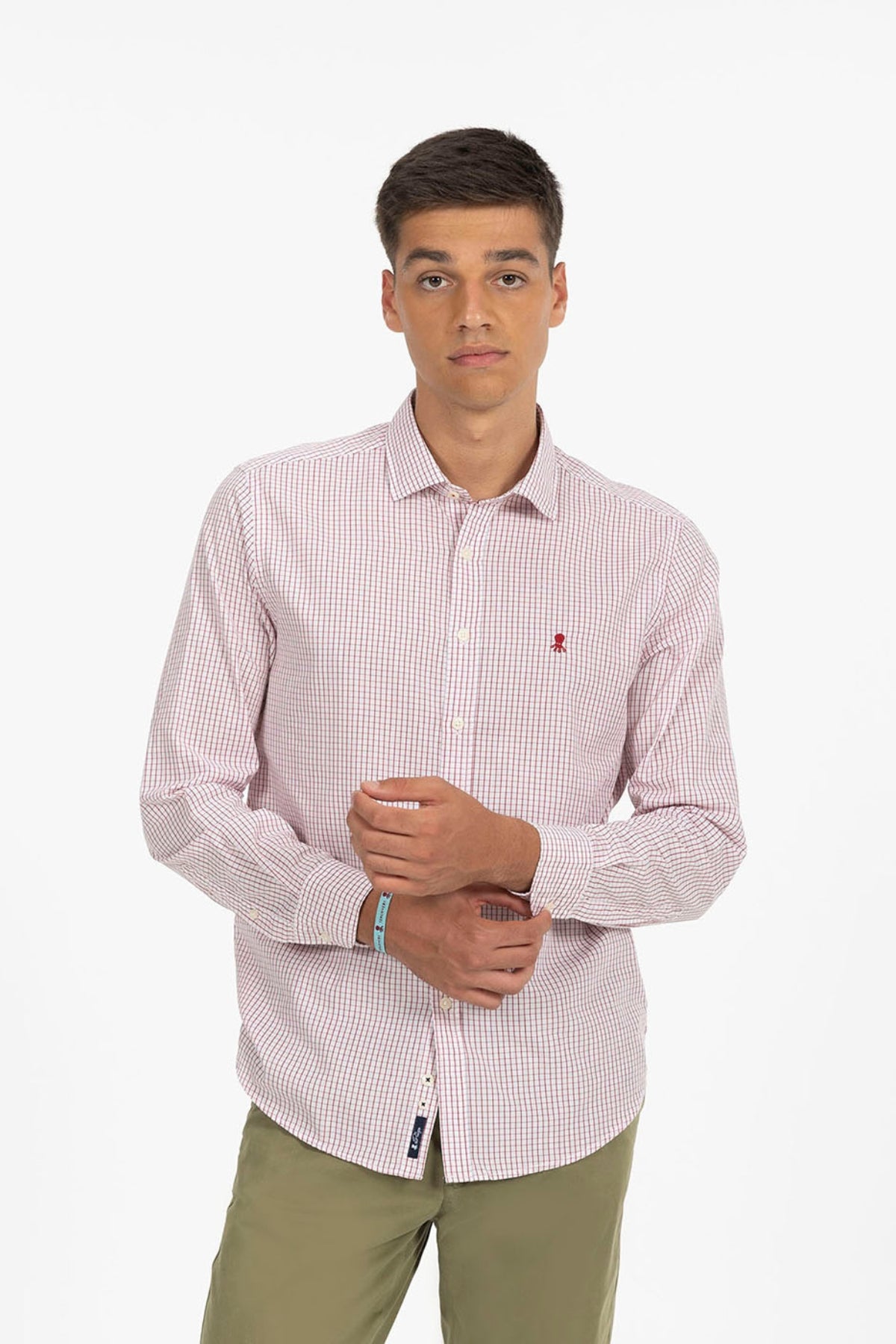 WINE RED POPLIN SHIRT