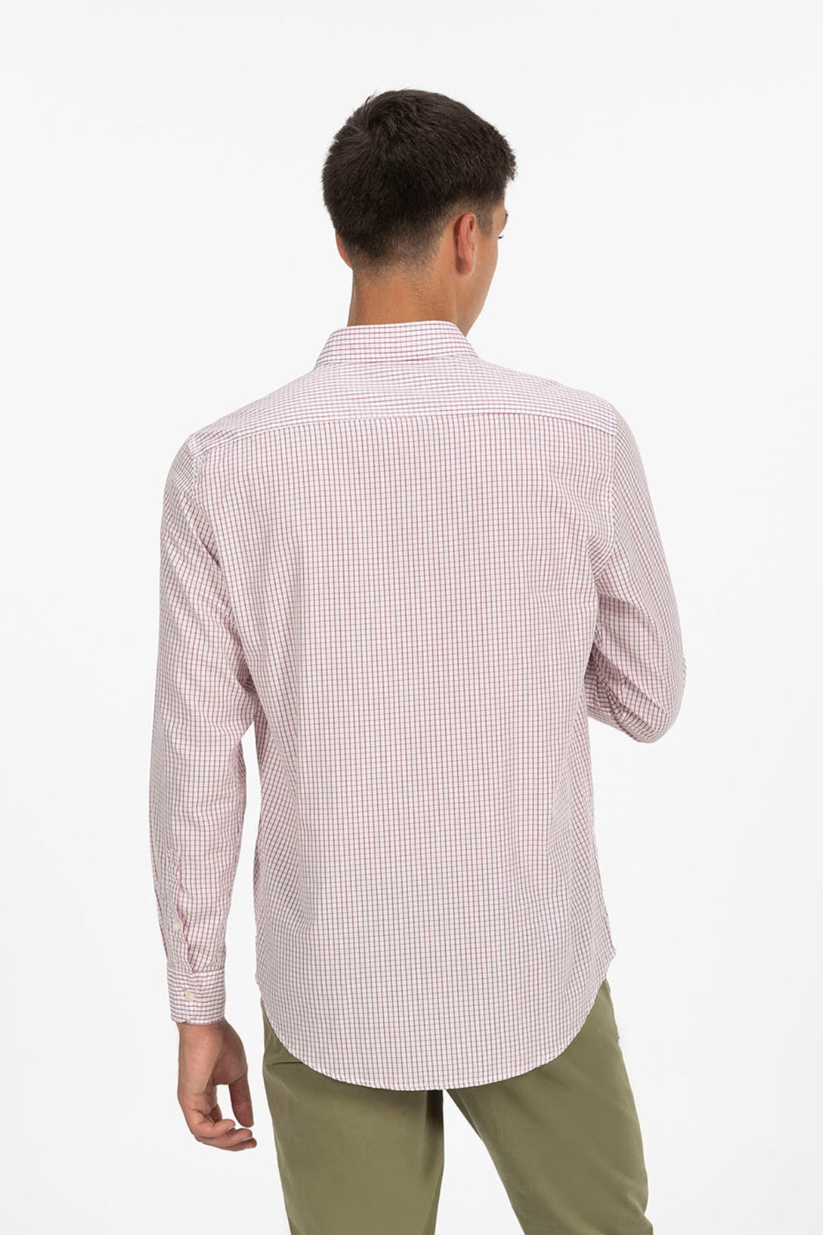WINE RED POPLIN SHIRT