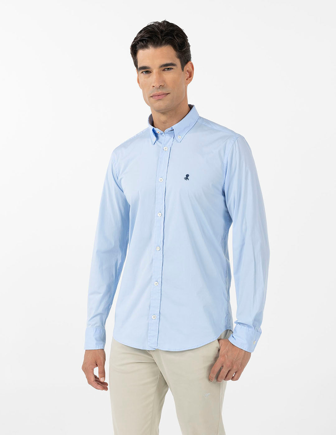 CAMISA BASIC LOGO AZUL CAPRI