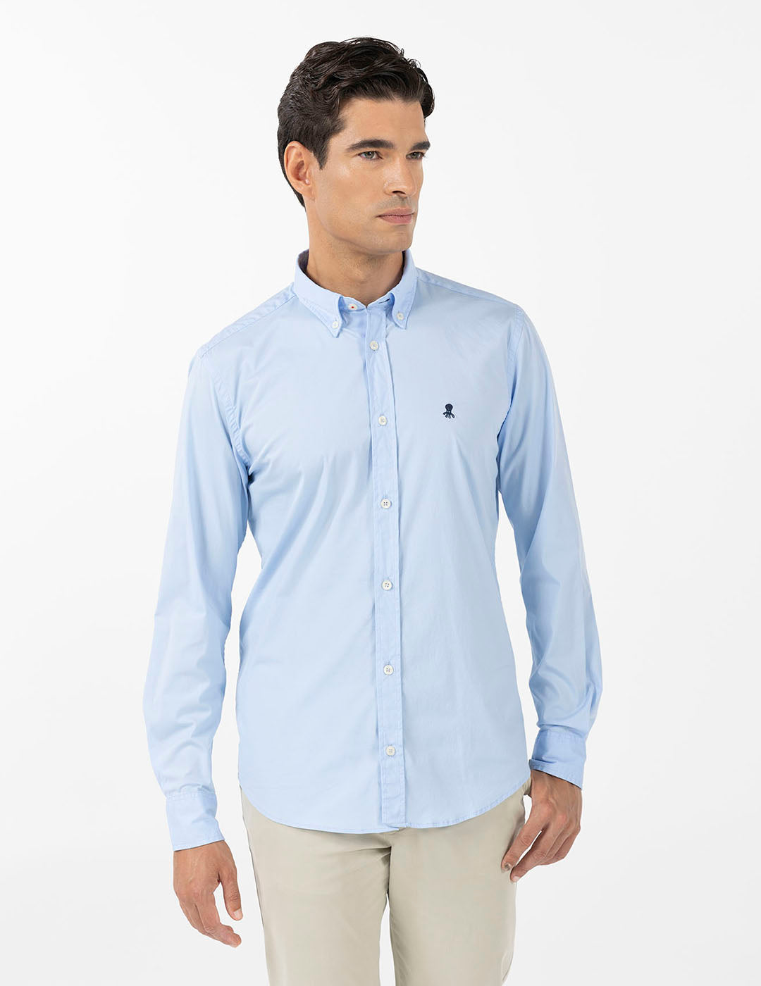 CAMISA BASIC LOGO AZUL CAPRI