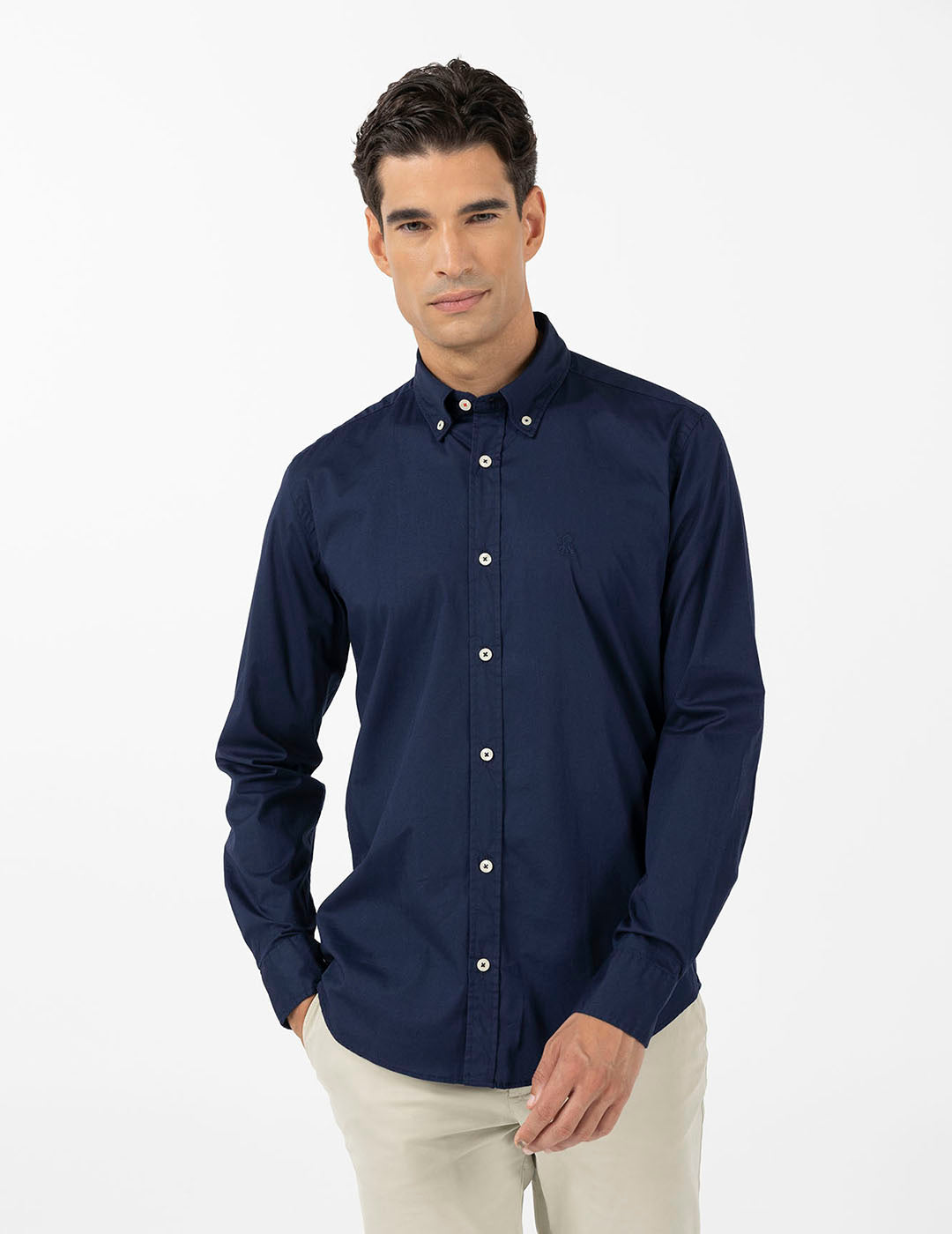 CAMISA BASIC LOGO AZUL MARINO