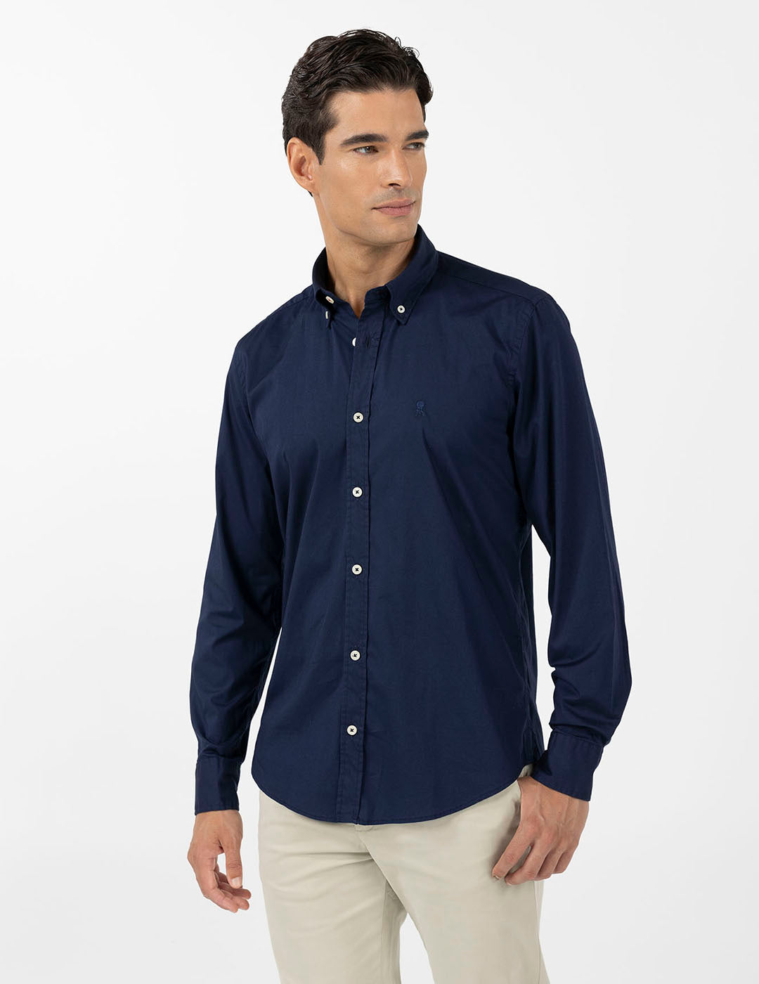 NAVY BLUE BASIC LOGO SHIRT