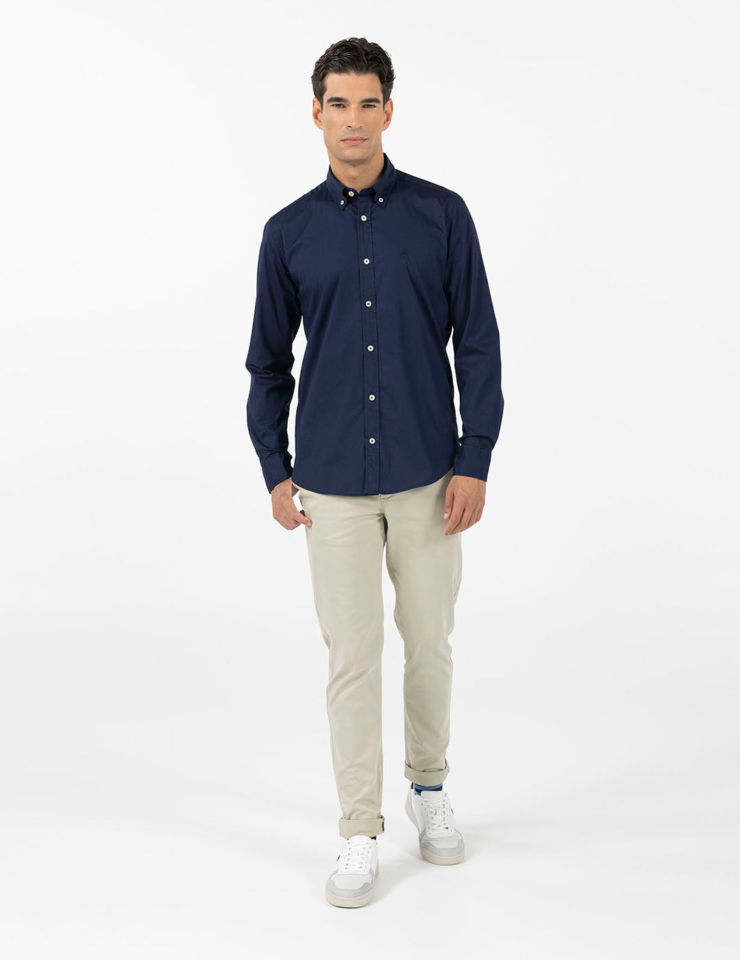 NAVY BLUE BASIC LOGO SHIRT