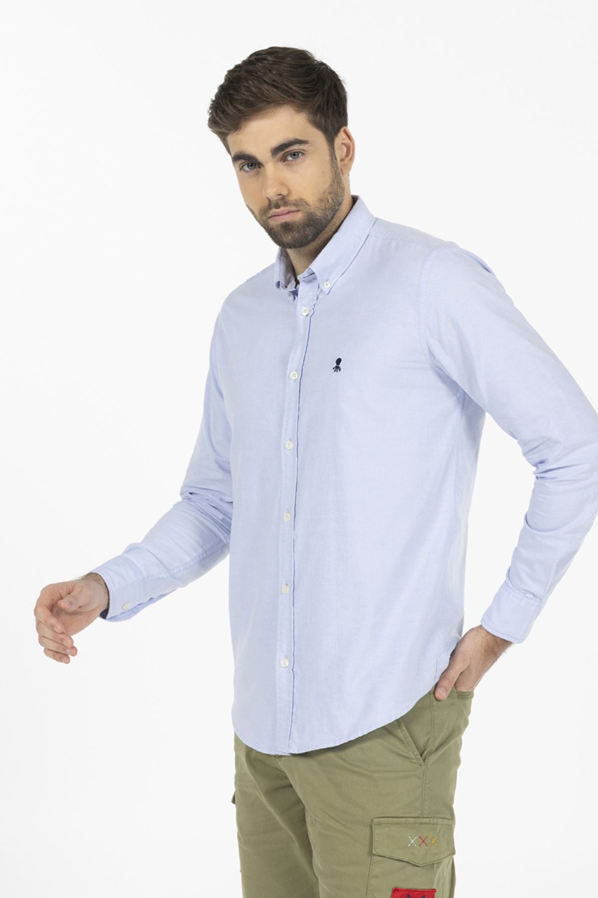 CAPRI BLUE PINTPOINT BASIC SHIRT