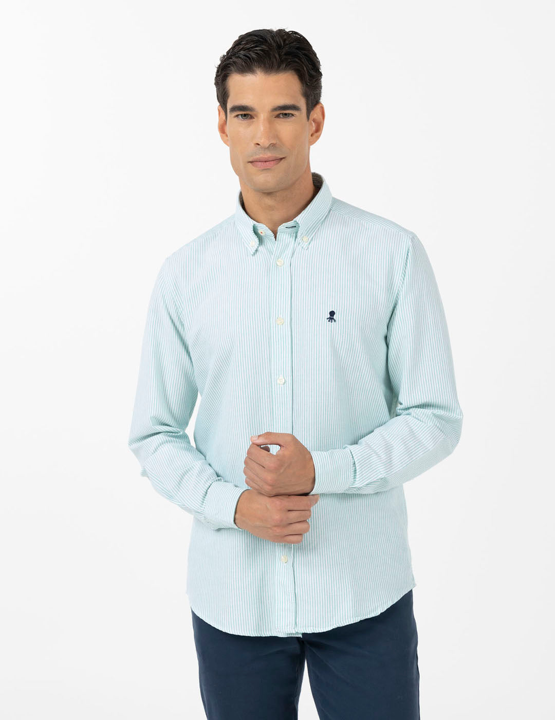 CAMISA STRIPED PINTPOINT VERDE