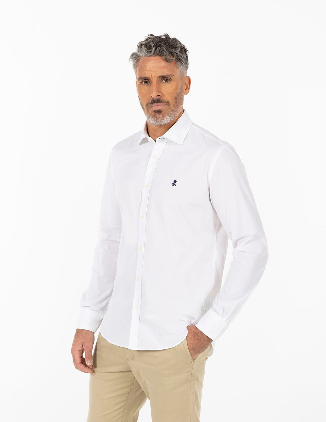 NEW BASIC WHITE LOGO SHIRT